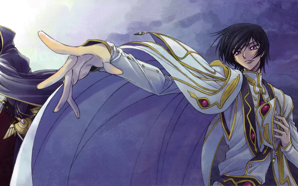 Anime-style illustration of a character from Code Geass in detailed attire, rendered as a vibrant 4K Ultra HD PC desktop wallpaper and background.