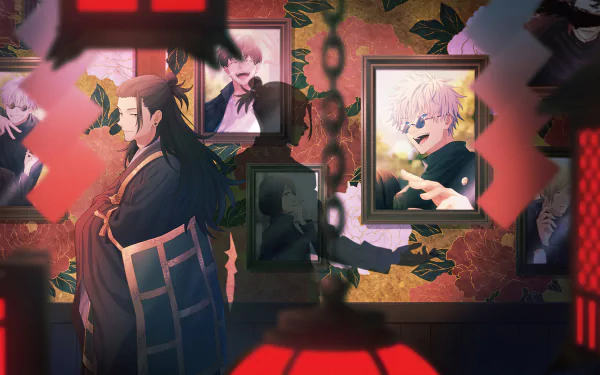 A 4K Ultra HD PC desktop wallpaper featuring Suguru Geto with black hair from the anime Jujutsu Kaisen, set against a detailed, dramatic background.