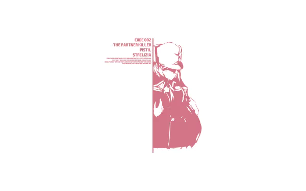 HD desktop wallpaper and background featuring Zero Two from the anime Darling in the FranXX with minimalist pink and white design.