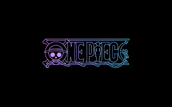 HD desktop wallpaper featuring the One Piece anime logo on a black background.