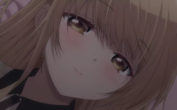 Close-up of Mahiru Shiina from the anime The Angel Next Door Spoils Me Rotten, presented in 8K Ultra HD for PC desktop wallpaper and background.