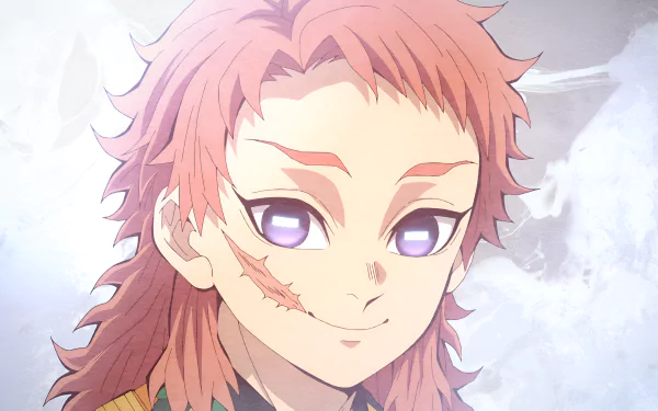 Close-up of Sabito from Demon Slayer: Kimetsu no Yaiba in vibrant 4K Ultra HD anime style, featured as a detailed PC desktop wallpaper background.