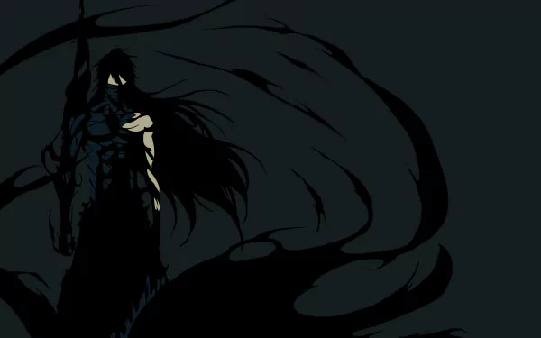 Ichigo Kurosaki in Bankai form from Bleach, depicted in a dark, dramatic 8K Ultra HD anime wallpaper background.