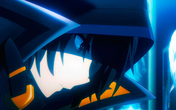 HD desktop wallpaper featuring Cid Kagenou from the anime The Eminence in Shadow, showing a close-up of the character with a serious expression and vibrant colors.